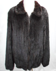 men's black mink jacket knitted mink fur