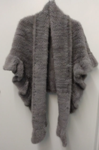 knit mink wrap stole shawl fur liquidation